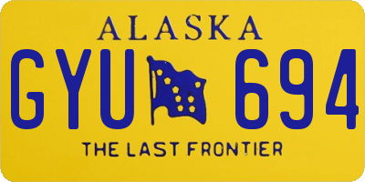 AK license plate GYU694