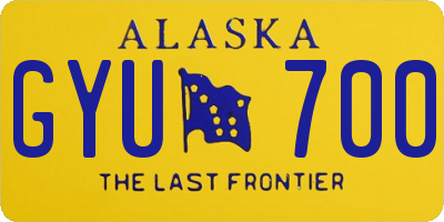 AK license plate GYU700
