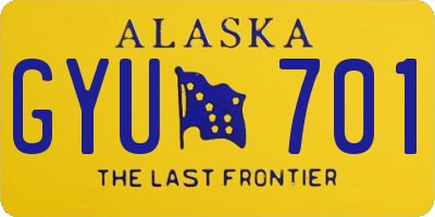 AK license plate GYU701