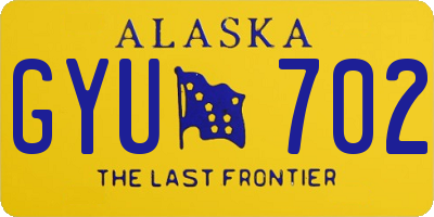 AK license plate GYU702