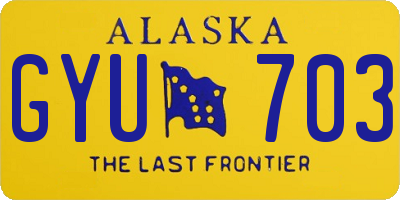 AK license plate GYU703