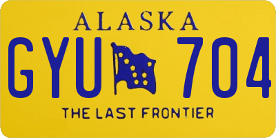 AK license plate GYU704