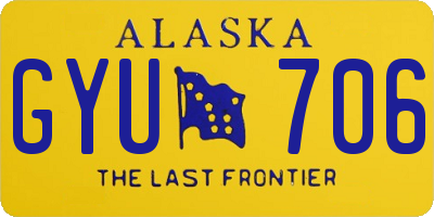 AK license plate GYU706