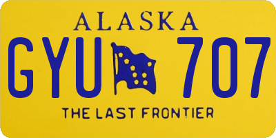 AK license plate GYU707