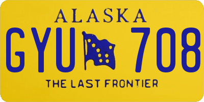 AK license plate GYU708
