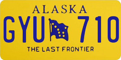 AK license plate GYU710
