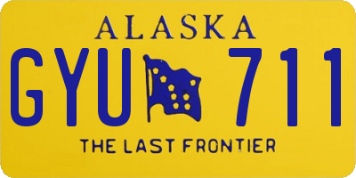 AK license plate GYU711