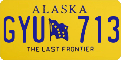 AK license plate GYU713
