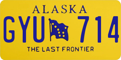 AK license plate GYU714