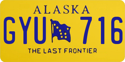 AK license plate GYU716