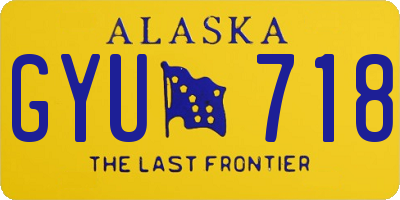 AK license plate GYU718