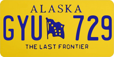 AK license plate GYU729