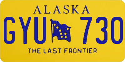 AK license plate GYU730