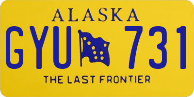 AK license plate GYU731