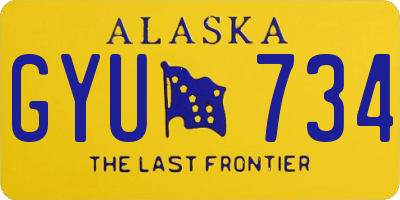 AK license plate GYU734