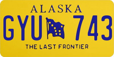 AK license plate GYU743