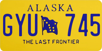 AK license plate GYU745