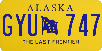 AK license plate GYU747