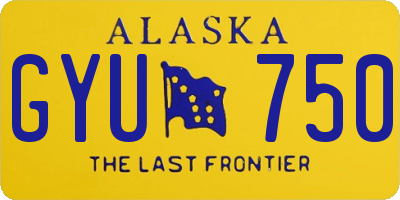AK license plate GYU750