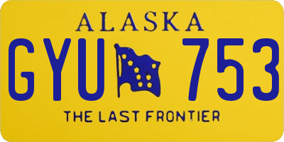 AK license plate GYU753