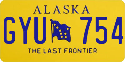 AK license plate GYU754