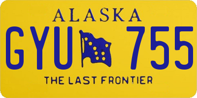 AK license plate GYU755
