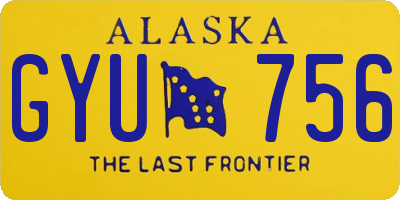 AK license plate GYU756
