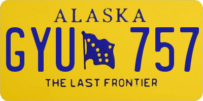 AK license plate GYU757