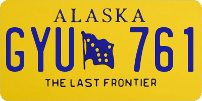 AK license plate GYU761