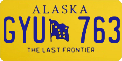 AK license plate GYU763