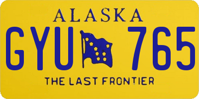 AK license plate GYU765