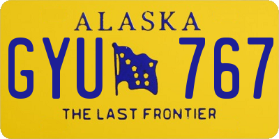 AK license plate GYU767