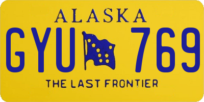 AK license plate GYU769