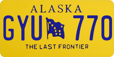 AK license plate GYU770