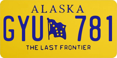 AK license plate GYU781