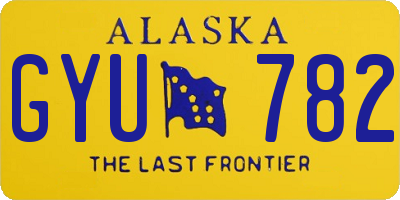 AK license plate GYU782