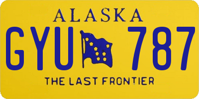 AK license plate GYU787