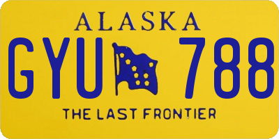AK license plate GYU788