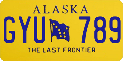 AK license plate GYU789