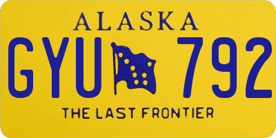 AK license plate GYU792