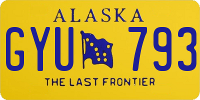 AK license plate GYU793