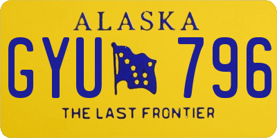 AK license plate GYU796