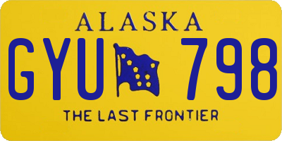 AK license plate GYU798