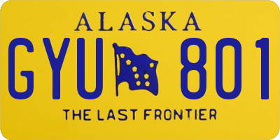 AK license plate GYU801