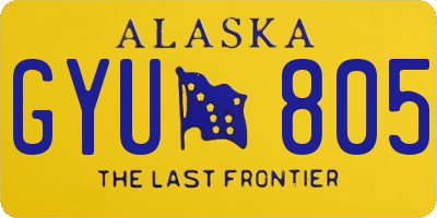 AK license plate GYU805