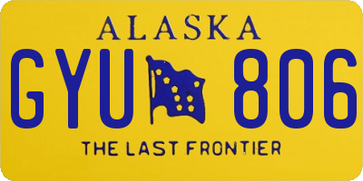 AK license plate GYU806