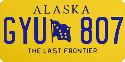 AK license plate GYU807