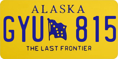 AK license plate GYU815