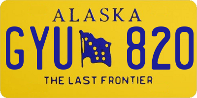 AK license plate GYU820