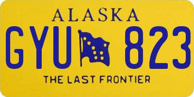 AK license plate GYU823